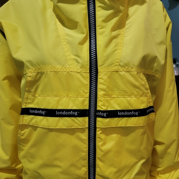 London Fog Yellow Hooded Zip Up Jacket NWOT Large 14 16 Girls - Picture 5 of 8